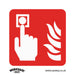 1x FIRE ALARM SYMBOL Health & Safety Sign - Self Adhesive 80 x 80mm Sticker Loops
