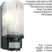 BLACK IP44 Outdoor Wall Bulkhead Light & 10m PIR Motion Sensor 60W E27 Edison Loops
