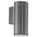 IP44 Outdoor Wall Light Anthracite Zinc Plated Steel 1 x 3W GU10 Bulb Loops