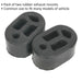 2 PACK Rubber Exhaust Mount - 70mm x 45mm x 37mm - Anti Vibration Exhaust Hanger Loops