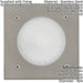IP67 Outdoor Recessed Ground Light Stainless Steel Square 2.5W Built in LED Loops