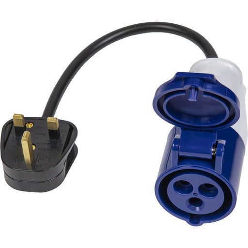 350mm Trailing Socket & Cable Set - 13A UK Plug & 16A 2P+E Plug Socket - 230V Loops