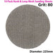 10x 80 Grit Silicon Carbide Mesh 225mm Round Sanding Discs Hook & Loop Backing Loops