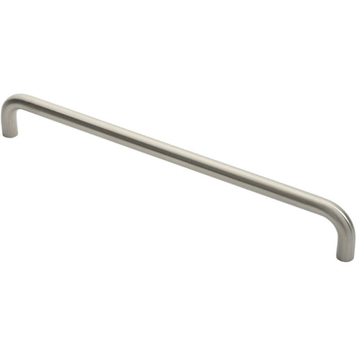 Round D Bar Pull Handle 469 x 19mm 450mm Fixing Centres Satin Stainless Steel Loops