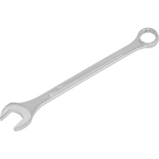 38mm Large Combination Spanner - Drop Forged Steel - Chrome Plated Polished Jaws Loops
