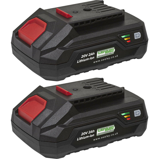 2 PACK Lithium-ion Power Tool Batteries for SV20V Series - 20V 2Ah Battery Loops