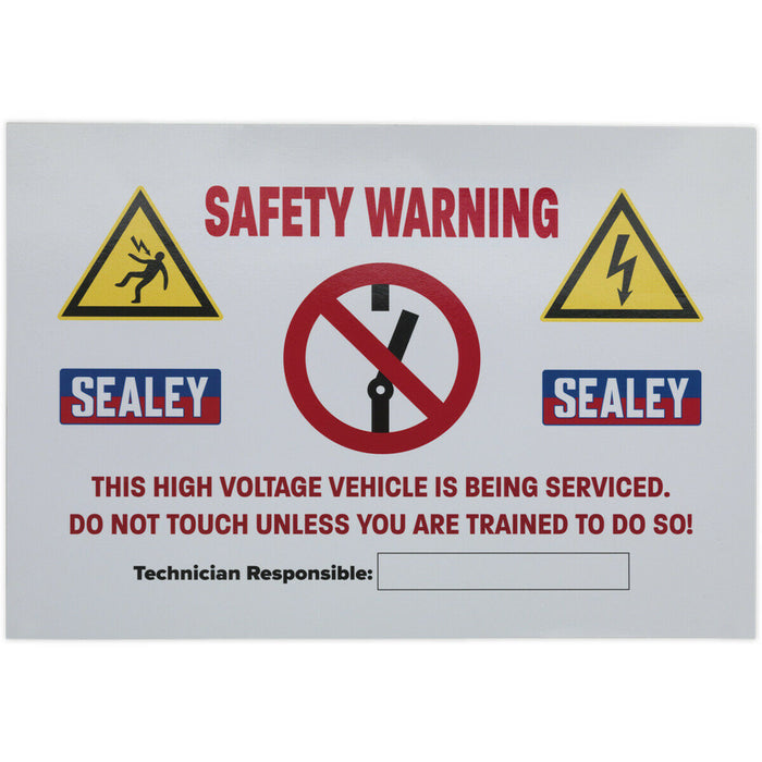 Hybrid Electric Vehicle Safety Warning Sign - High Voltage Warning - Safety Loops