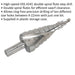 HSS 4341 Spiral Flute Step Drill Bit - 4mm to 22mm Holes - Precision Drilling Loops