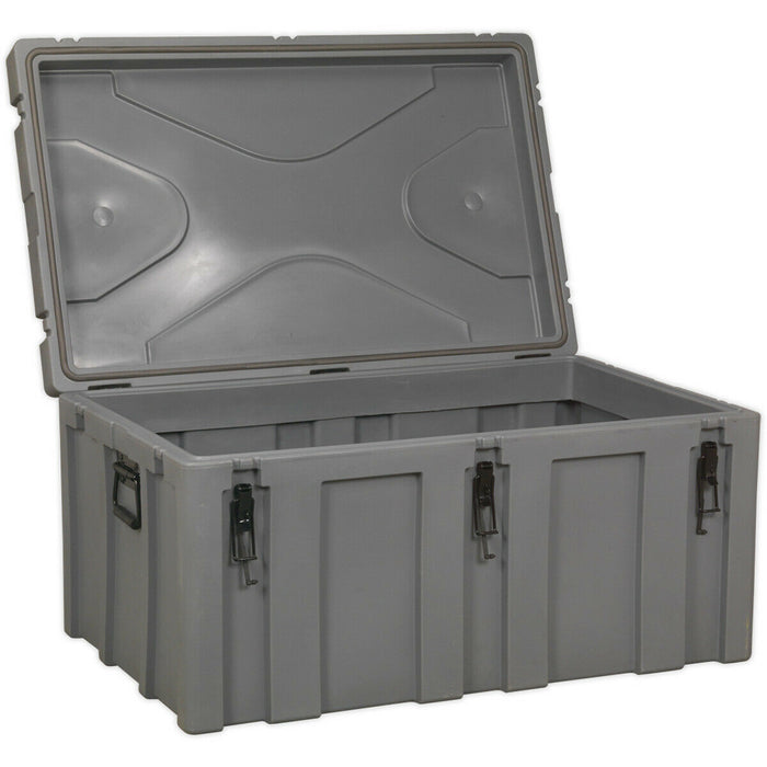 1020 x 620 x 510mm Outdoor Waterproof Storage Box - 237L Heavy Duty Cargo Case Loops