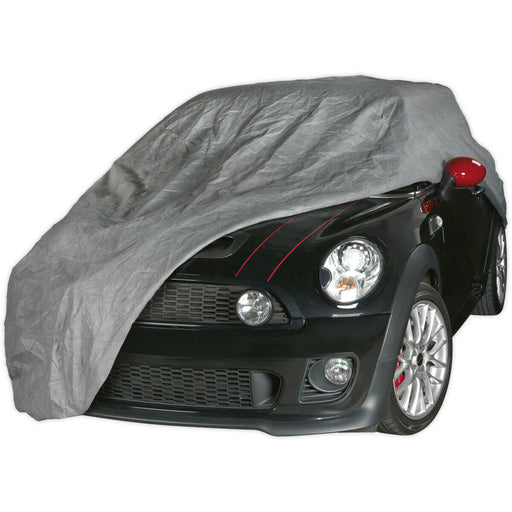3 Layer All Seasons Car Cover - 3800 x 1650 x 1200mm - Waterproof - Small Loops