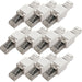 10x RJ45 CAT6a Tool-less Connectors & Boot - UTP Ethernet Plugs - NO CRIMP TOOL Loops