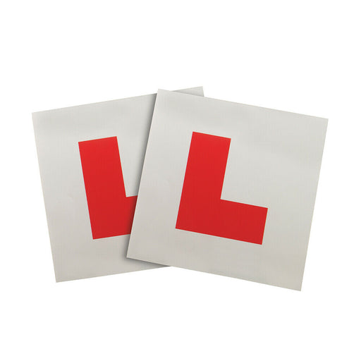 2 PACK Magnetic Car L Plates Learner Driver Warning Outdoor Rated & Flexible Loops