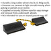 PAIR Heavy Duty Rubber Wheel Chocks - 1.05kg Each - Prevents Vehicle Movement Loops