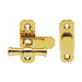 Window T Handle Fastener 57 x 19mm Polished Brass Cabinet Door Lock Loops