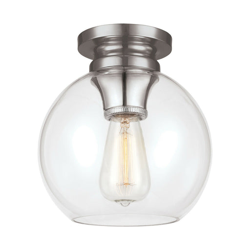 1 Bulb Flush Light Low Ceiling Polished Nickel Finish LED E27 60W Bulb Loops