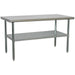 1.5m Stainless Steel Work Bench & Adjustable Storage Shelf - Kitchen Station Loops