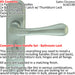 Door Handle & Bathroom Lock Pack Satin Chrome Heavy Duty Prism Thumb Backplate Loops