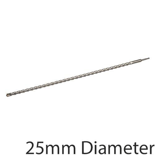 PRO 25mm x 1000mm SDS Plus Masonry Drill Bit Tungsten Carbide Cutting Head Tip Loops