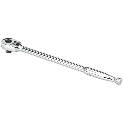 Long Reach 48-Tooth Pear-Head Ratchet Wrench - 3/8 Inch Sq Drive - Flip Reverse Loops