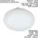 2 PACK Wall Flush Ceiling Light Colour White Shade White Plastic LED 17.3W Incl Loops
