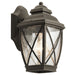 Outdoor IP44 1 Bulb Wall Light Lantern Olde Bronze LED E27 60W d01824 Loops