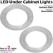 2x 2.6W LED Kitchen Cabinet Flush Spot Light & Driver Stainless Steel Warm White Loops