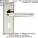 2x PAIR Round Bar Handle on Lock Backplate 150 x 50mm Polished & Satin Nickel Loops