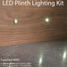 ROUND LED Plinth Light Kit 4x WARM WHITE Spotlights Kitchen Bathroom Floor Panel Loops