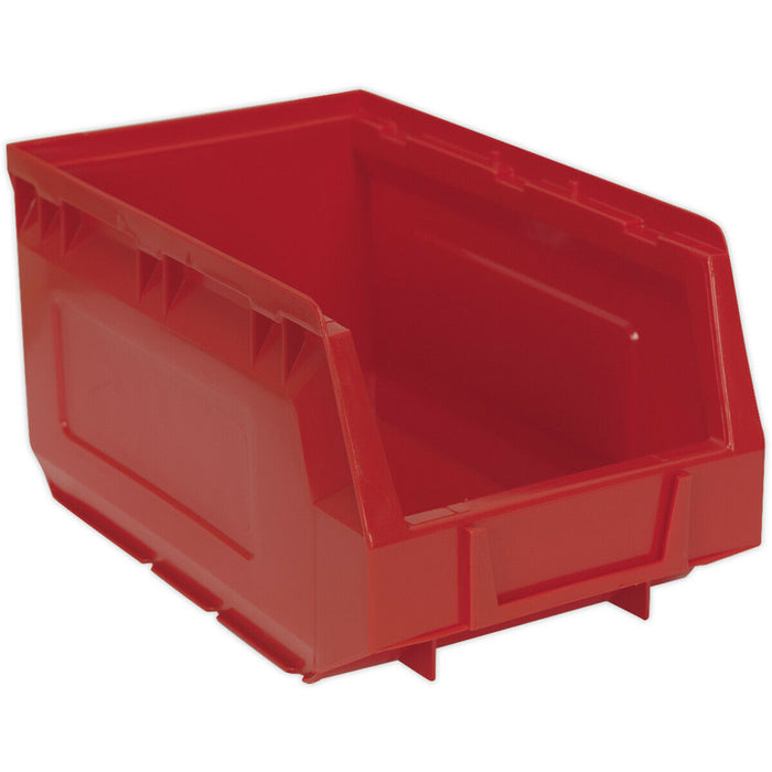 24 PACK Red 150 x 240 x 130mm Plastic Storage Bin - Warehouse Parts Picking Tray Loops