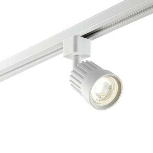 Adjustable Ceiling Track Spotlight Matt White Round 10W Cool White LED Downlight Loops