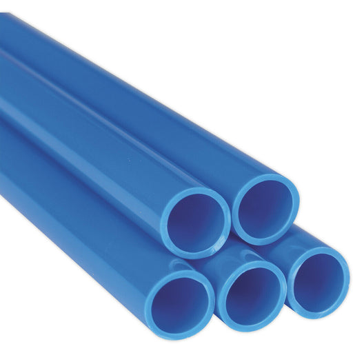 5 PACK - 22mm x 3m Blue Rigid Nylon Pipe -Compressed Air Ring Main Straight Tube Loops