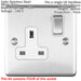 UK Plug Socket Pack -2x Twin & 4x Single Gang- SATIN STEEL / Grey 13A Switched Loops