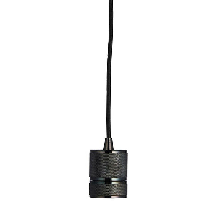 Hanging Ceiling Pendant Light & Rose Kit Black Chrome Industrial Adjustable Lamp Loops