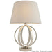 Luxury Round Lamp Base Bright Nickel & Blingy Shade Bedside Desk Feature Light Loops