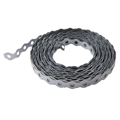 10m x 12mm Galvanised Steel Fixing Twist Band Tape Strong Flexible Cable Ducting Loops