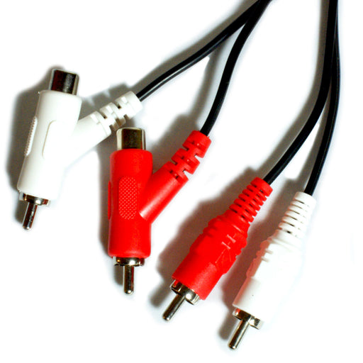 1m 2 RCA PHONO Stackable Combiner Male to Plug Cable Lead CREATES SPARE SOCKET Loops