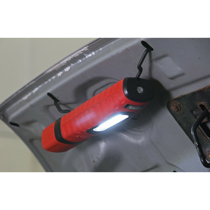 360° Swivel Inspection Light - 14 SMD & 3W SMD LED - Twin Battery - Red Loops