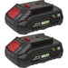 2 PACK Lithium-ion Power Tool Batteries for SV20V Series - 20V 2Ah Battery Loops