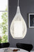 Pendant Light Colour White Shade White Satin Glass Steel Bulb E27 1x60W Loops