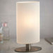 Touch Dimmable Table Lamp Nickel & Frosted Glass Shade Modern Bedside Desk Light Loops