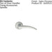 PAIR Arched Tapered Bar Handle on Round Rose Concealed Fix Satin Chrome Loops
