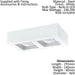 2 PACK Wall / Ceiling Light Modern White Box Lamp 255mm x 140mm 6.3W LED Loops