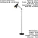 Adjustable Arm Floor Lamp Light Black & White Shade 1 x 40W E27 Bulb Loops