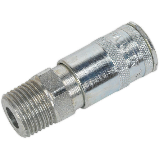 1/2 Inch BSPT Coupling Body Adaptor - Male Thread - Slim Profile Airline Coupler Loops