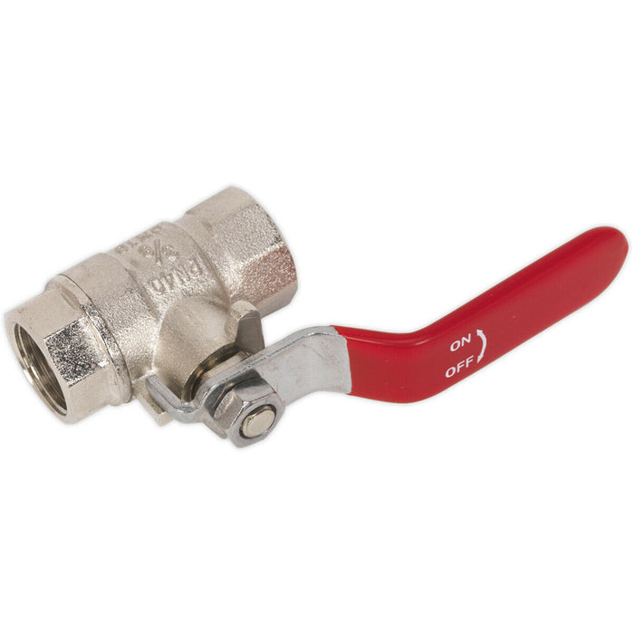 Lever Style Ball Valve - 3/8" Male BSPT Inlet to 3/8" Female BSP - Air Valve Loops
