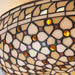 Tiffany Glass Semi Flush Ceiling Light Cream Bronze Round Inverted Shade i00156 Loops