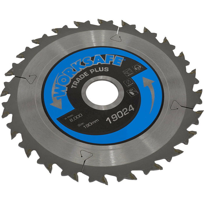 190 x 30mm TCT Circular Saw Blade - 30mm Bore - 24 TPU - Ultra Thin Clean Cut Loops