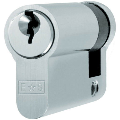 45mm EURO Single Cylinder Lock Keyed to Differ 5 Pin Nickel Plated Door Loops