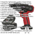 20V Cordless Impact Driver & 1x Li-Ion Battery - 1/4" Hex Drive Powerful Light Loops