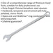 14mm x 261mm Extra Long Combination Spanner -  Chrome Vanadium Steel Nut Wrench Loops